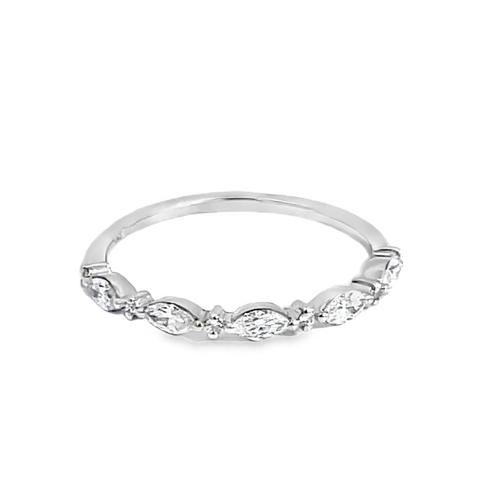 0.41 CTW Diamond 14K White Gold Marquise & Round Diamond Ring