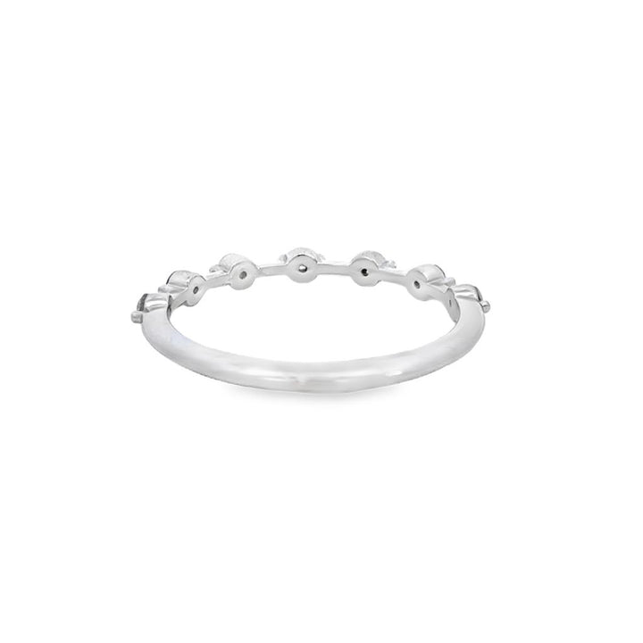 0.17 CTW Diamond 18K White Gold Wedding Band – 2mm
