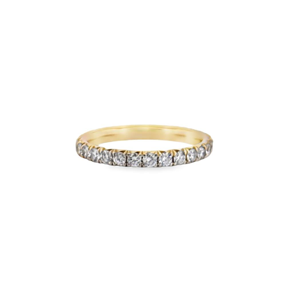 0.80 CTW Diamond Eternity Band Ring 14K Yellow Gold