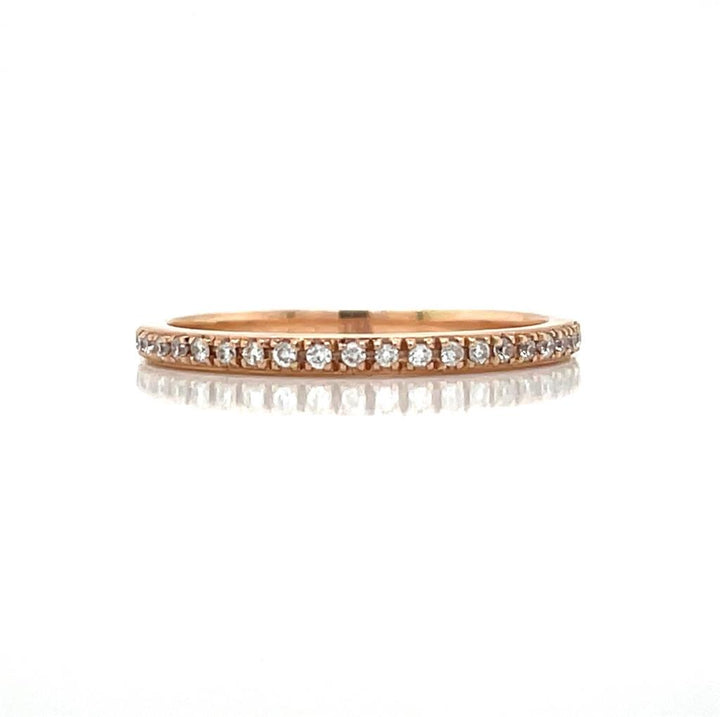 0.22 CTW Round Brilliant Diamond 14K Rose Gold Eternity Band