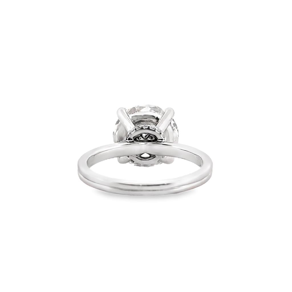 4.66 CT Round F VS1 Lab-Grown Diamond Solitaire Ring