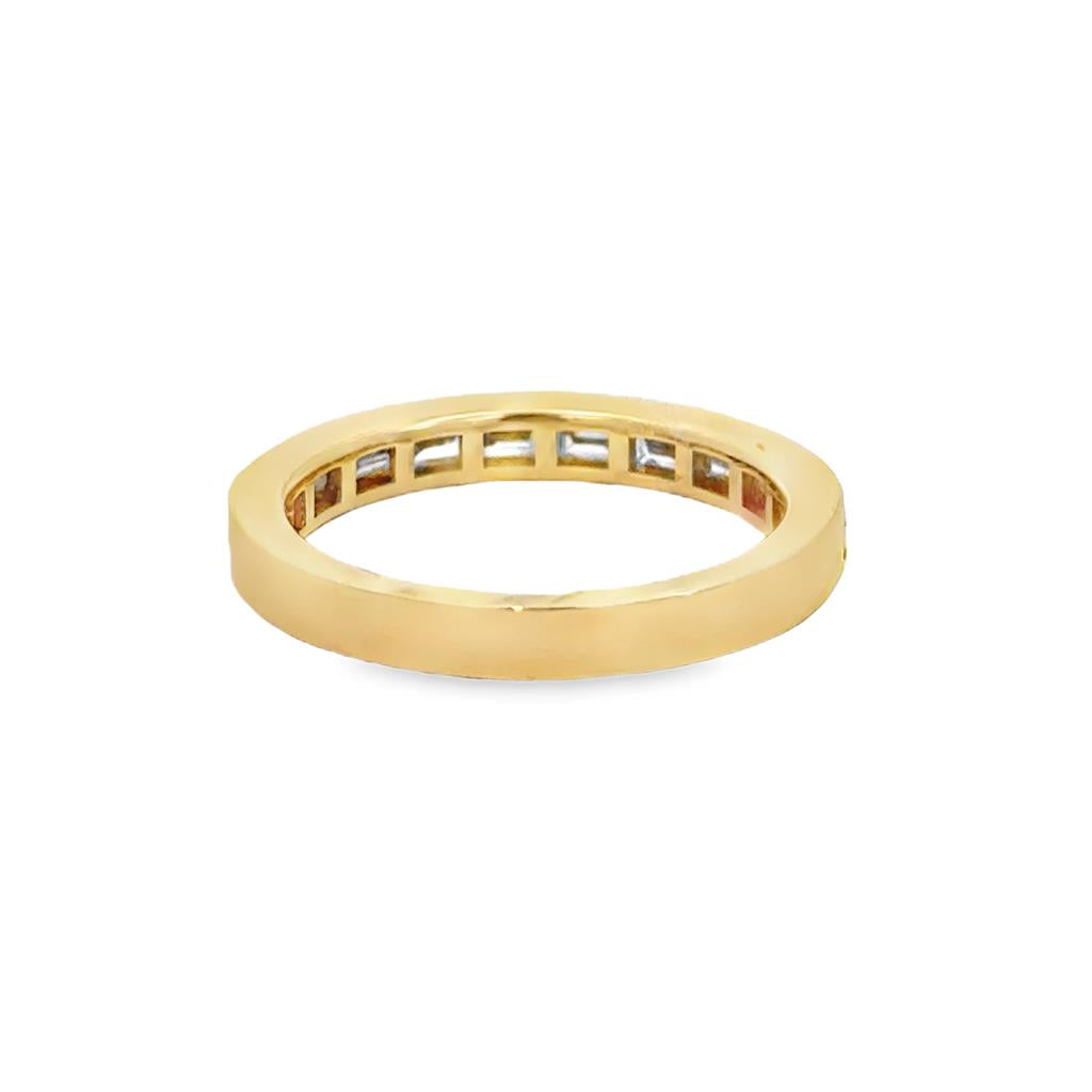 1.04 CTW Baguette Diamond 18K Yellow Gold Band – 3mm