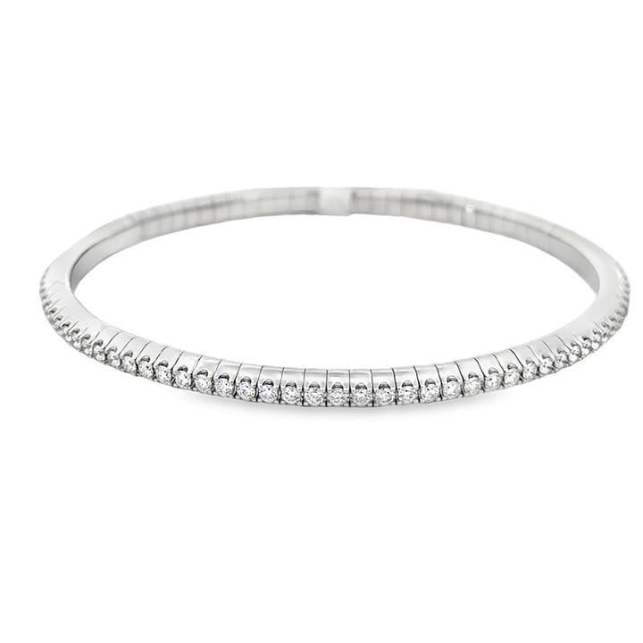 2.00 CTW Diamond 14K White Gold Stretch Bracelet