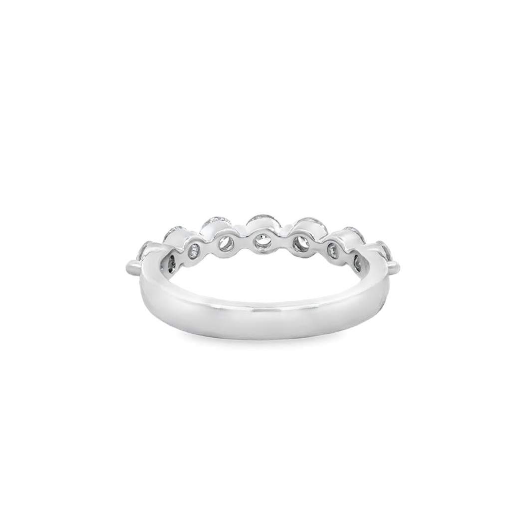 1.01 CTW Diamond 14K White Gold Wedding Band Ring