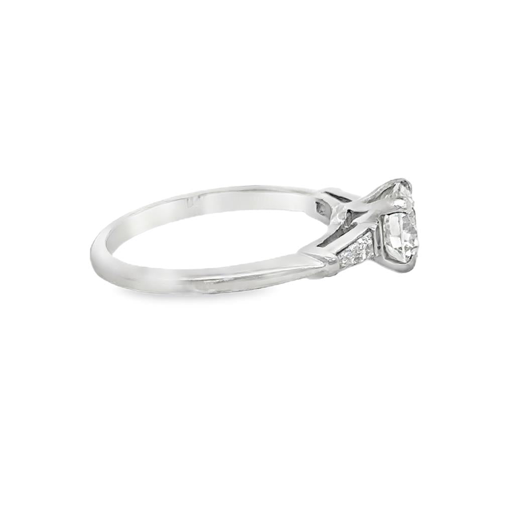 1.00 CT GIA Certified Round Brilliant Diamond Engagement Ring in Platinum