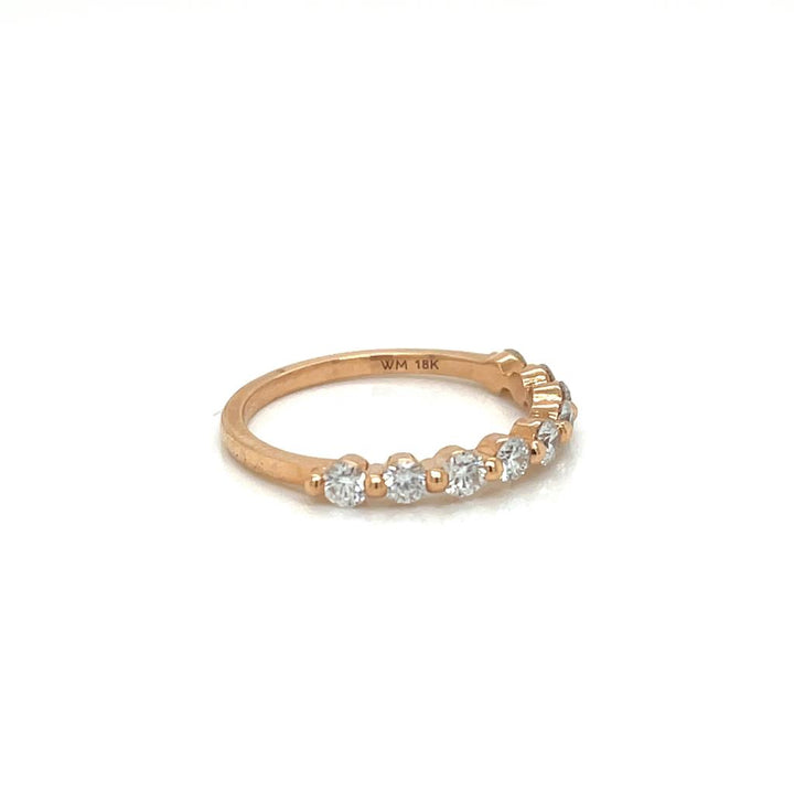 0.57 CTW Round Diamonds 18K Rose Gold Wedding Band