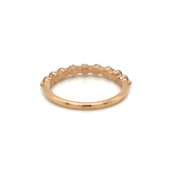 0.57 CTW Round Diamonds 18K Rose Gold Wedding Band