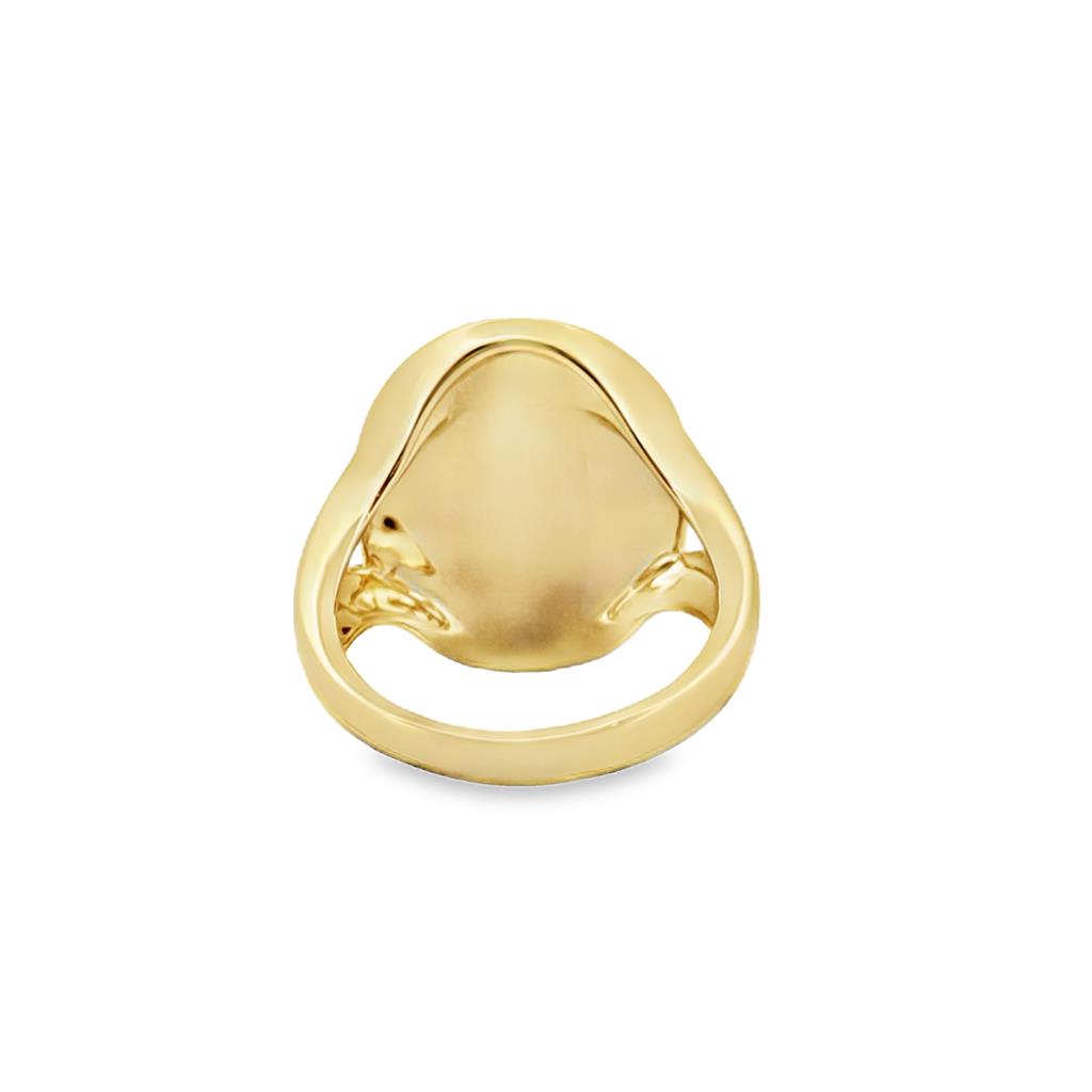 7.93 CT Ethiopian Opal 14K Yellow Gold Oval Statement Ring