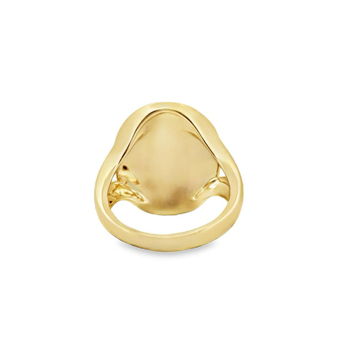 7.93 CT Ethiopian Opal 14K Yellow Gold Oval Statement Ring