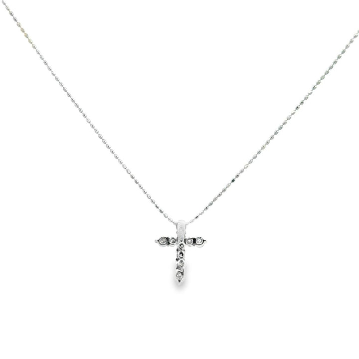 0.30 CTW Diamond Platinum Cross Pendant Necklace