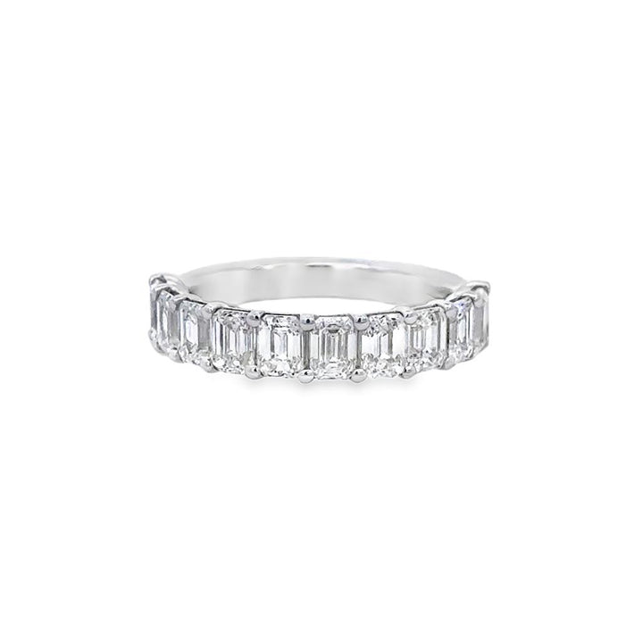2.39 CTW Emerald Cut Diamond 14K White Gold Band – 4mm