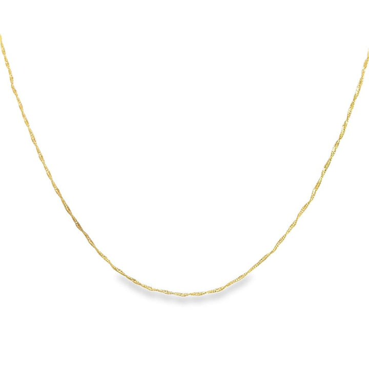 14K Yellow Gold Twisted Chain Necklace – 20"