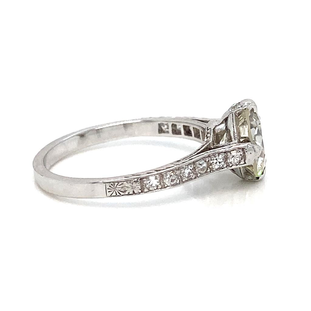 Vintage Art Deco 1.77ct Old European Diamond Ring