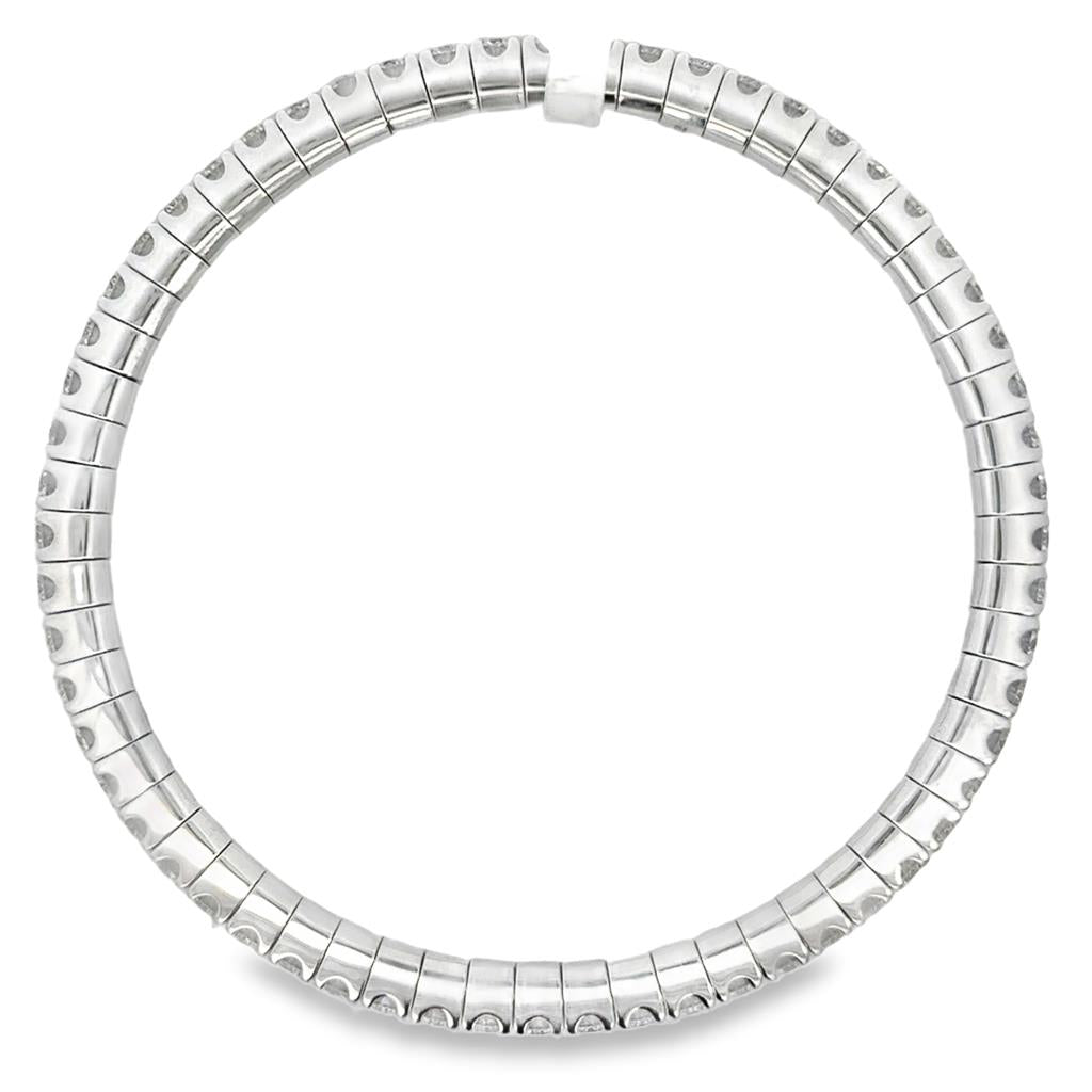6.09 CTW Diamond 14K White Gold Stretch Bracelet