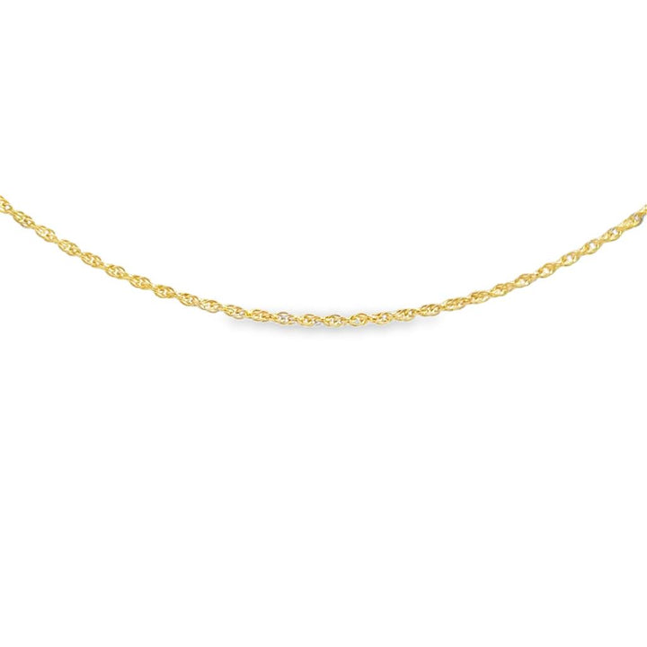 14K Yellow Gold Thin Rope Chain Necklace