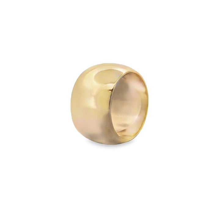 14K Yellow Gold 12mm Wide Heavy Band Ring – Size 5