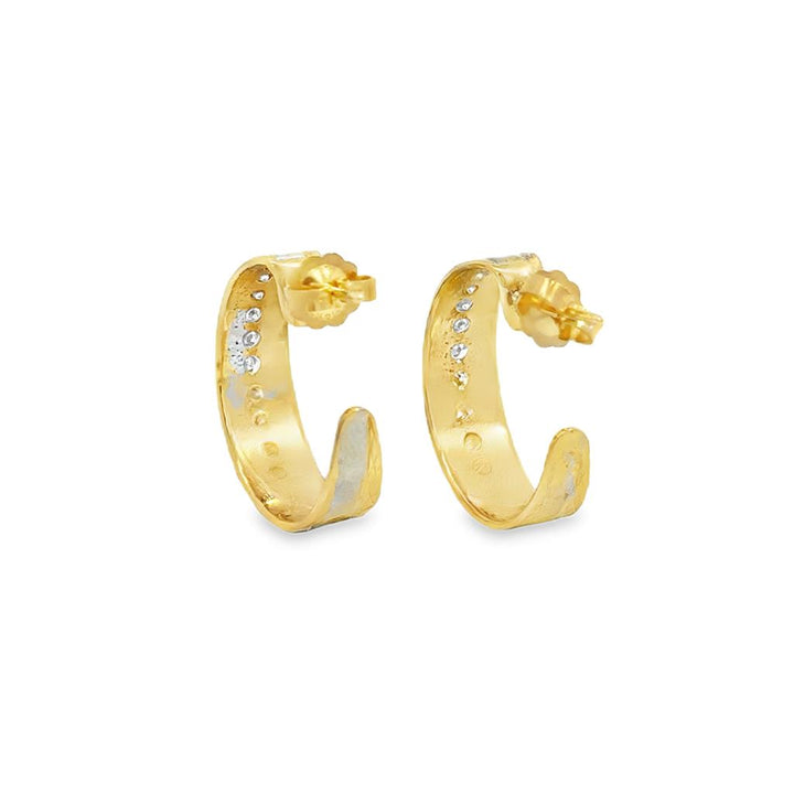 0.30 CTW Diamond 14K Yellow Gold Hoop Earrings