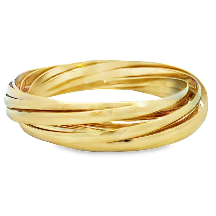 Pre-Owned Tiffany & Co. Paloma Picasso Melody 9-Band Rolling Bangle Bracelet in 18K Yellow Gold