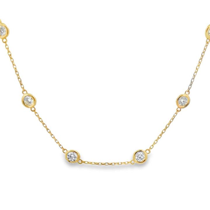 3.00 CTW Diamond by the Inch Chain Necklace in 14K Yellow Gold