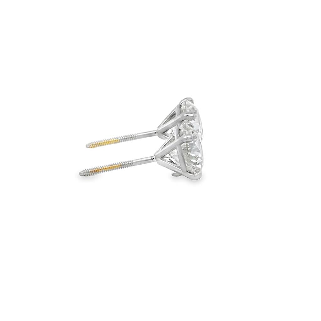 5.03 CTW Diamond 18K White Gold Stud Earrings