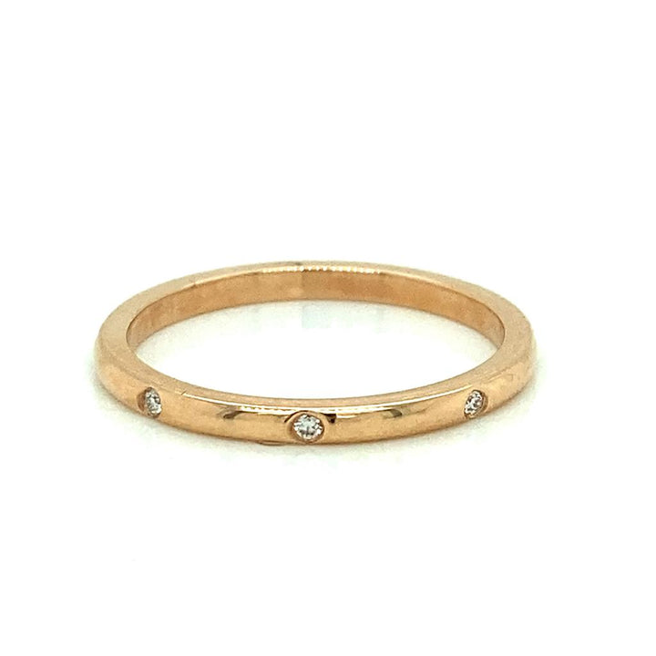 0.06 CTW Round Diamonds 18K Yellow Gold 1.8mm Wedding Band