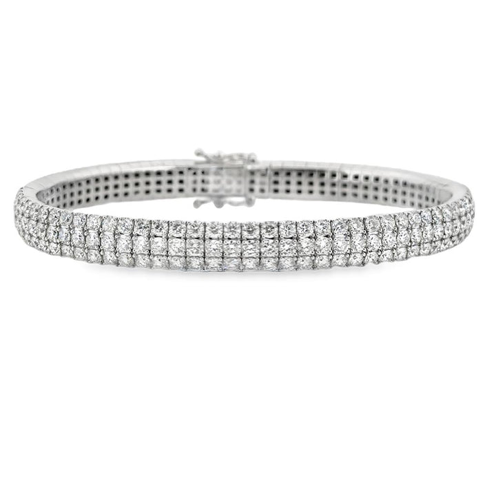 5.00 CTW Diamond Flexible Bangle Bracelet in 14K White Gold