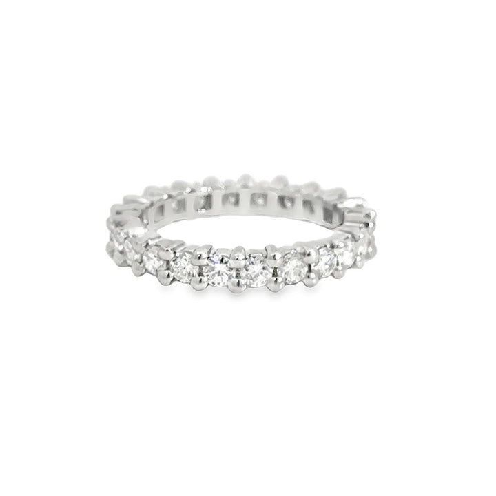 1.20ctw Diamond Eternity Band, 18K White Gold, 2.7mm, Size 7