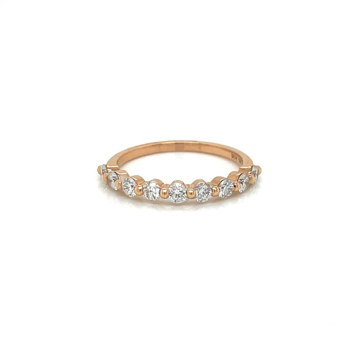 0.57 CTW Round Diamonds 18K Rose Gold Wedding Band