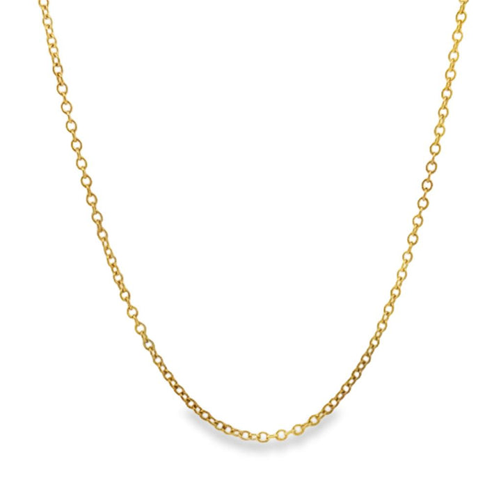 14K Yellow Gold Chain Necklace, 18" Long, 1.9mm Wide