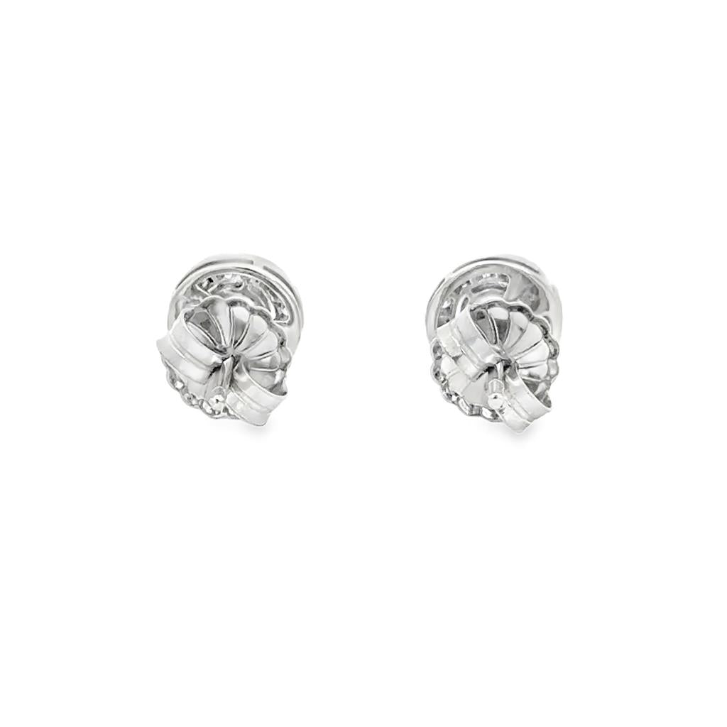0.35 CTW Diamond Halo Stud Earrings 18K Yellow Gold – 7.5mm