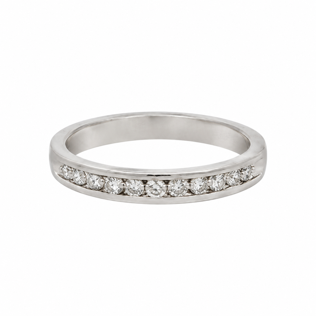 0.22 CTW Diamond 14K White Gold Band Ring