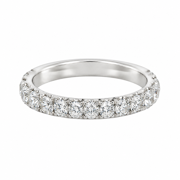 1.83 CTW Diamond Eternity Band 18K White Gold – 3MM Wide