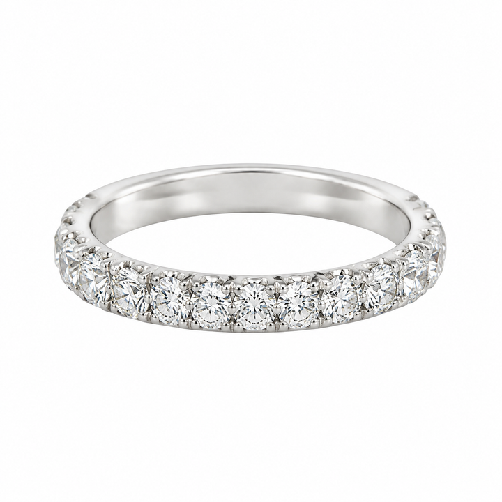 1.83 CTW Diamond Eternity Band 18K White Gold – 3MM Wide