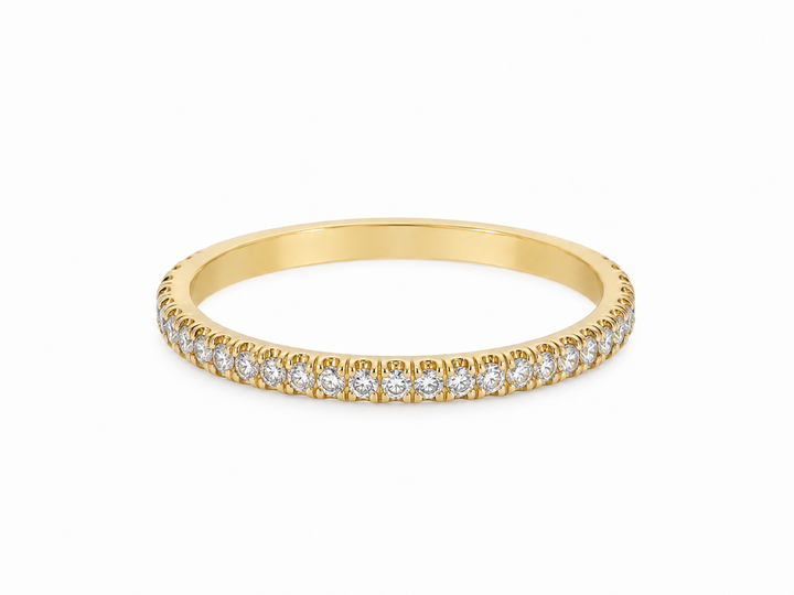 0.26 CTW Diamond 18K Yellow Gold Wedding Band – 1.8mm