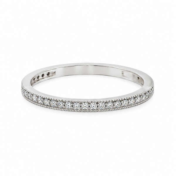 0.20 CTW Diamond 14K White Gold Stacking Band Ring