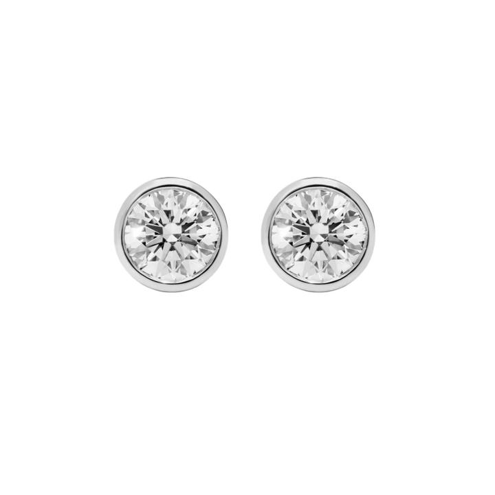 Bezel Set Diamond Studs