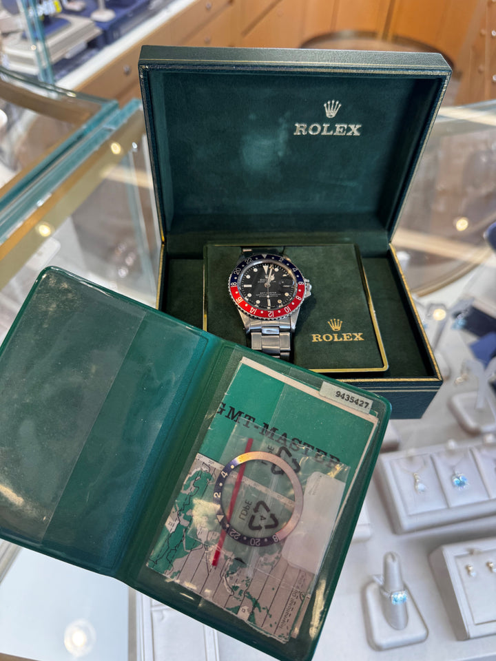 Pre-Owned Rolex GMT-Master "Pepsi" Model 1675 Stainless Steel Watch 1968