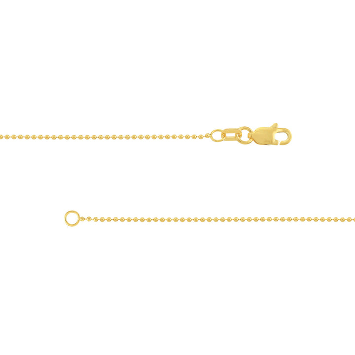 14K White Gold 1mm Bead Chain