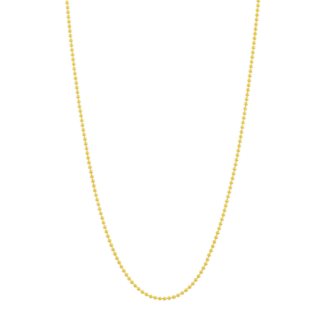 14K White Gold 1mm Bead Chain
