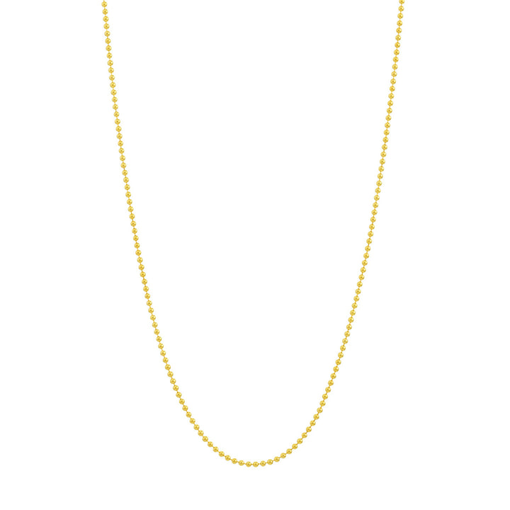 14K White Gold 1mm Bead Chain