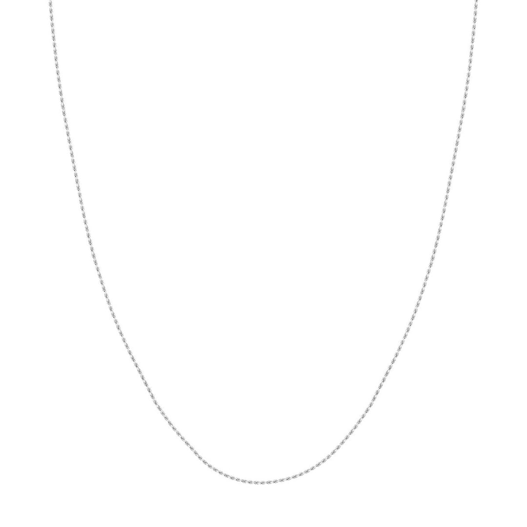 White Gold Diamond Cut Rope Chain