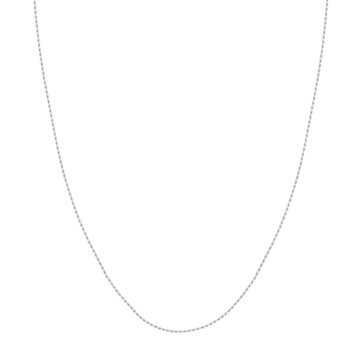 White Gold Diamond Cut Rope Chain