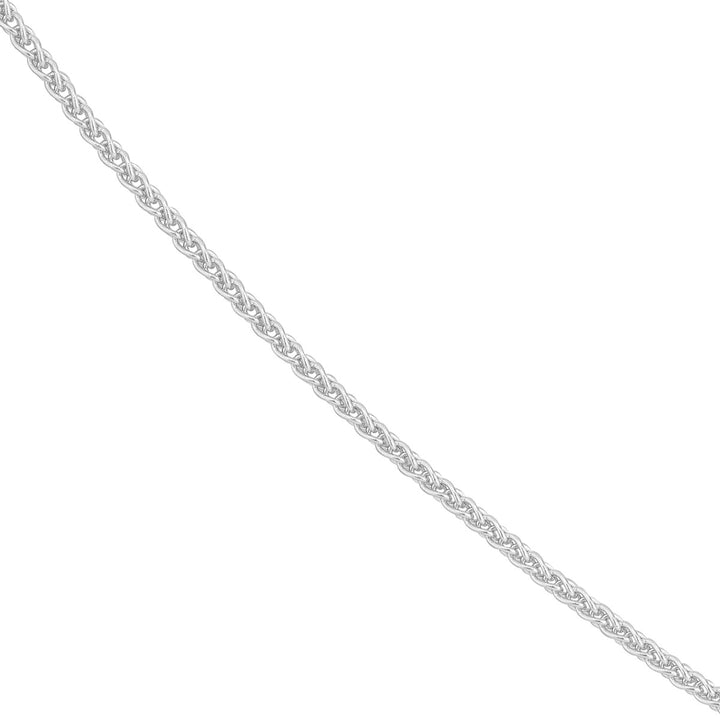 14K White Gold 1.25mm Wheat Chain Necklace