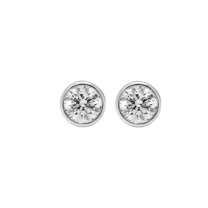 Signature Diamond Stud Earrings 0.57 CTW in 14K White Gold