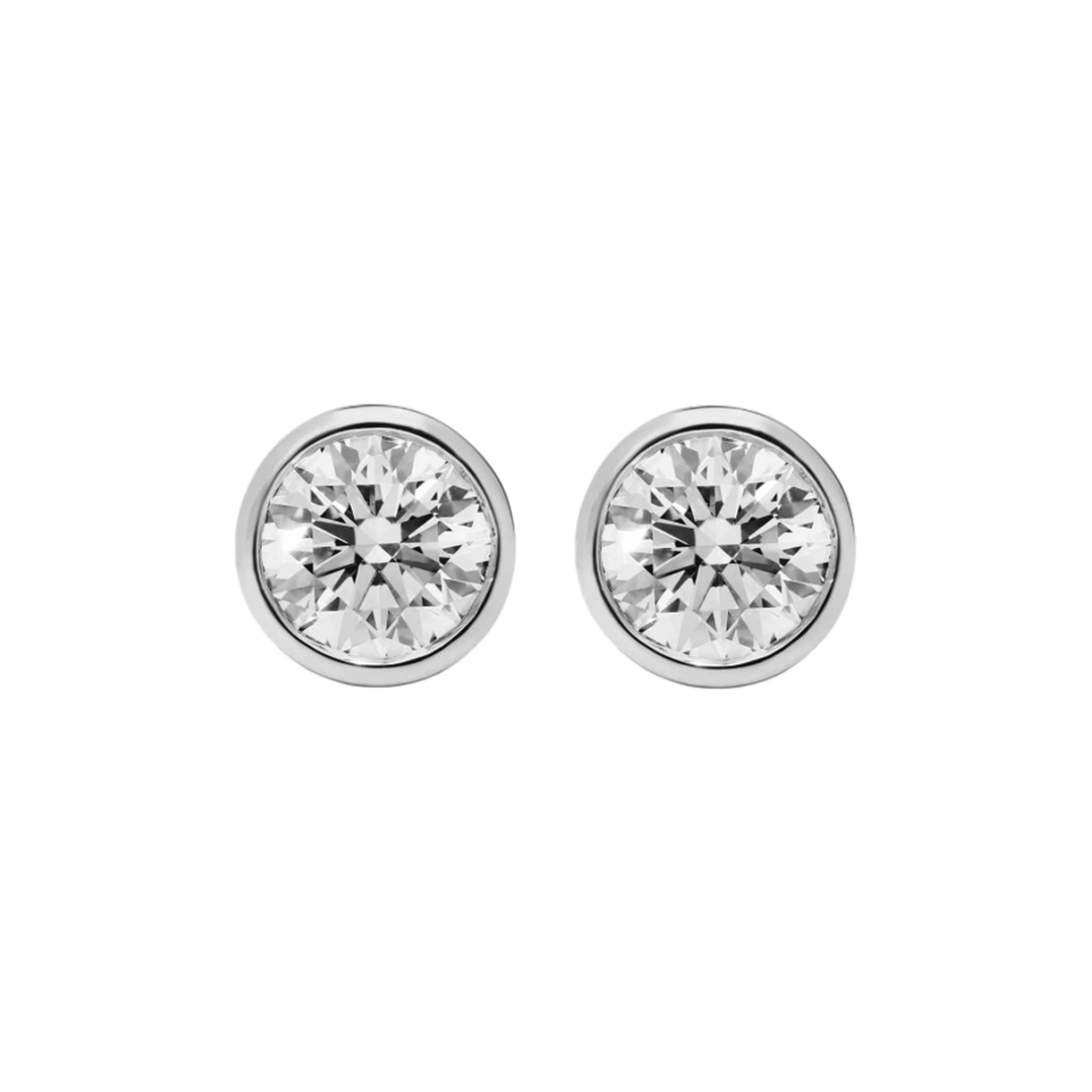 Signature Diamond Stud Earrings 0.57 CTW in 14K White Gold