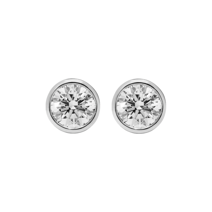Signature Diamond Stud Earrings 0.57 CTW in 14K White Gold