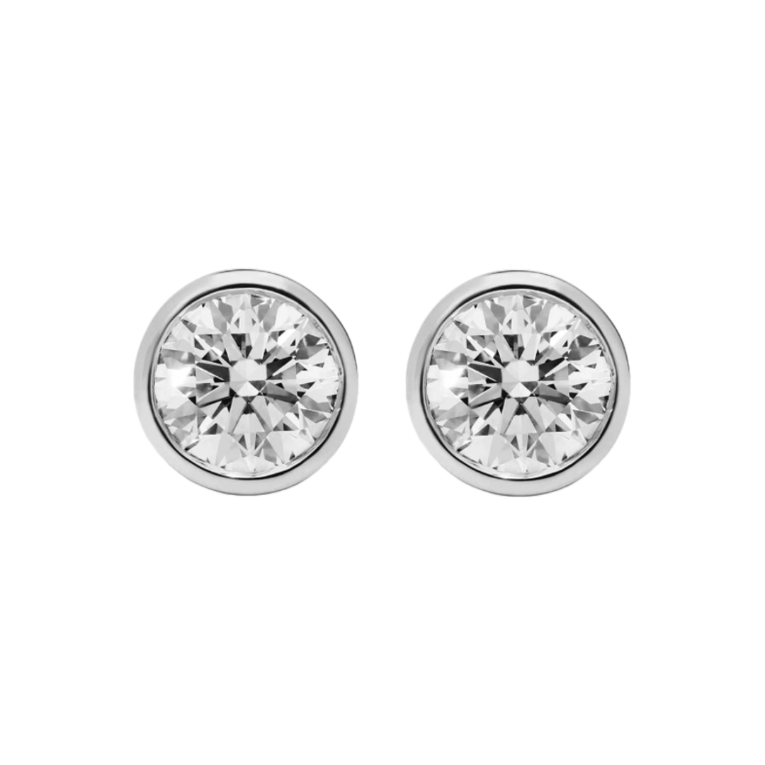 Signature Diamond Stud Earrings 0.57 CTW in 14K White Gold