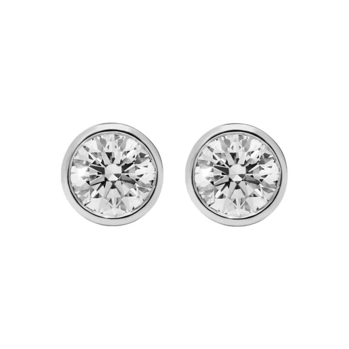 Signature Diamond Stud Earrings 0.57 CTW in 14K White Gold