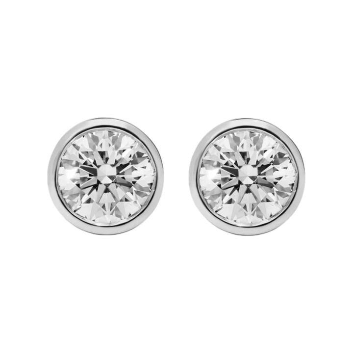 Signature Diamond Stud Earrings 0.57 CTW in 14K White Gold
