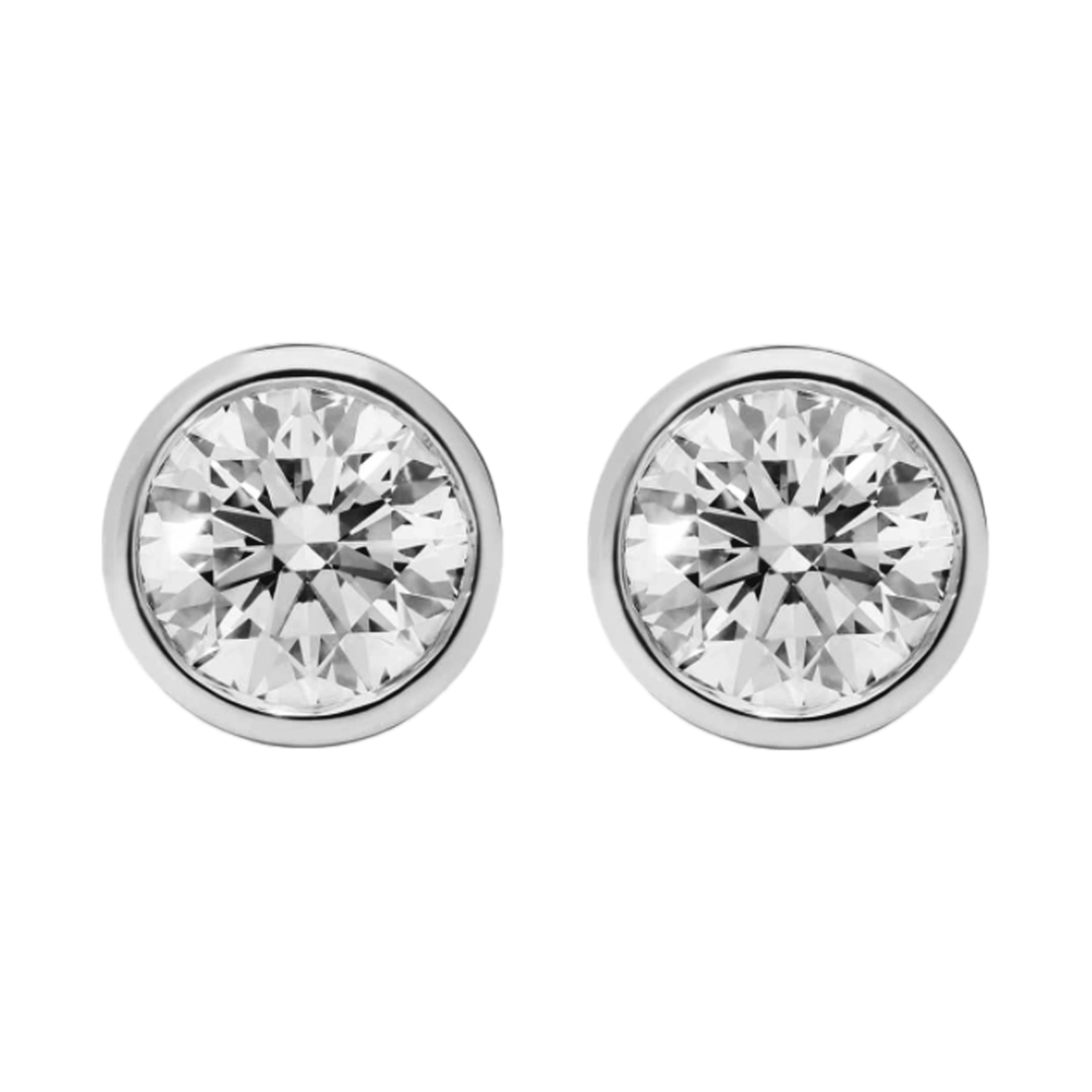 Signature Diamond Stud Earrings 0.57 CTW in 14K White Gold